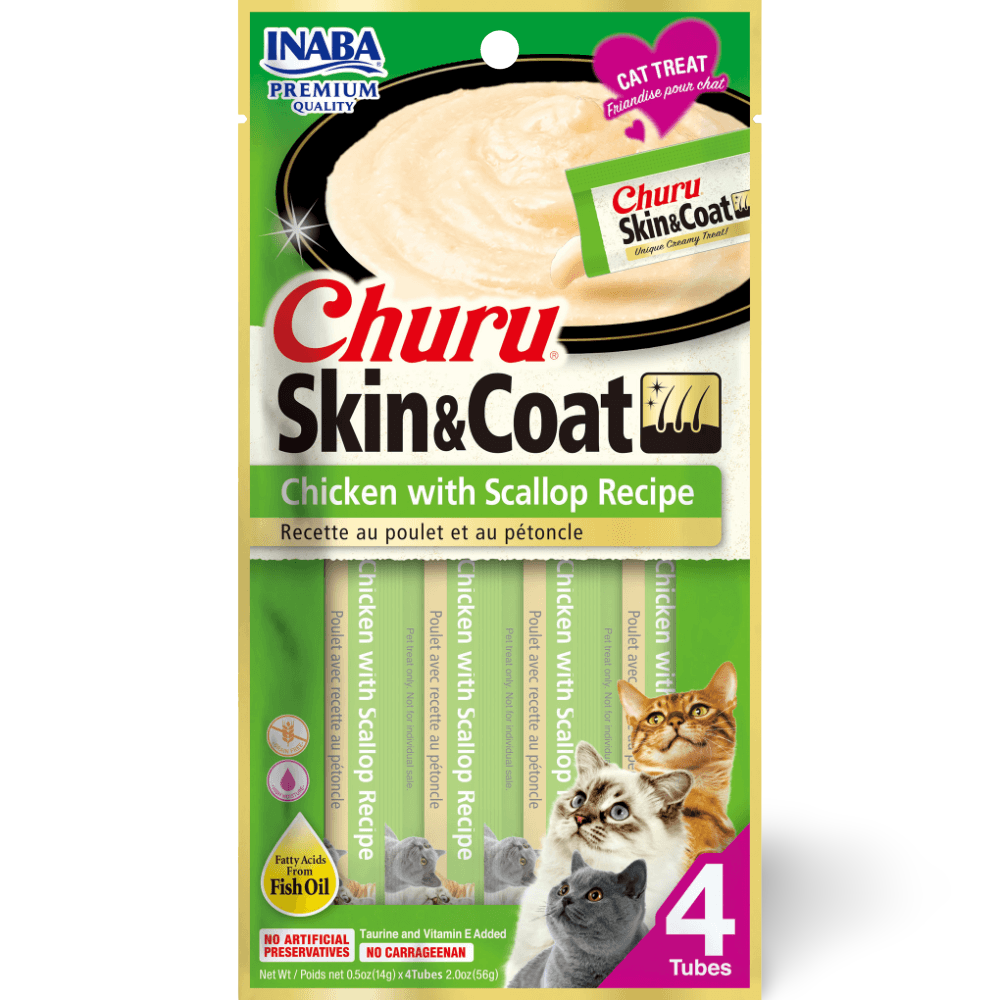 Churu Skin And Coat Chicken With Scallop Recipe Cat Treat