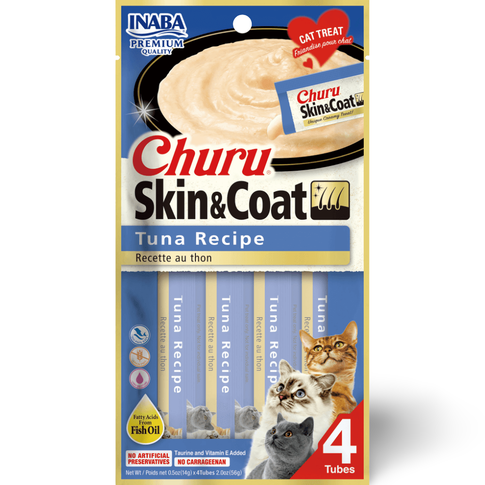Churu Skin And Coat Tuna Recipe Cat Treat