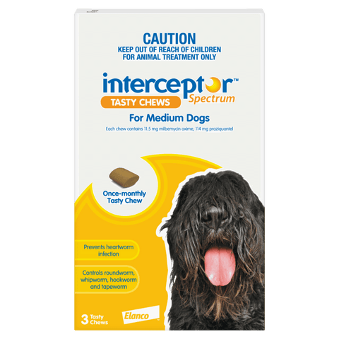 Spectrum Worming Chews Medium Dogs Yellow