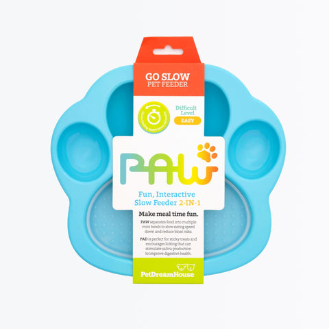 Pet DreamHouse PAW 2-in-1 Slow Mini Slow Feeder & Lick Pad