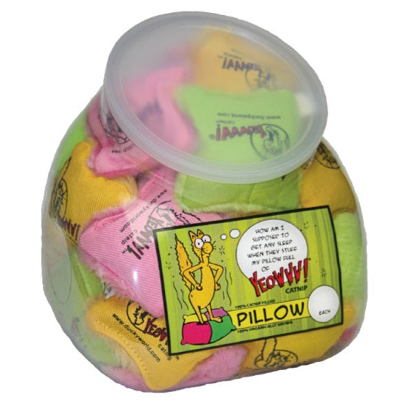 Yeowww! Catnip Cat Toys - Pillows Jug of 24 Assorted Toys