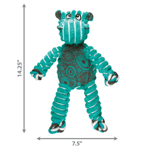 Floppy Knots Green Hippo Rope Dog Toy