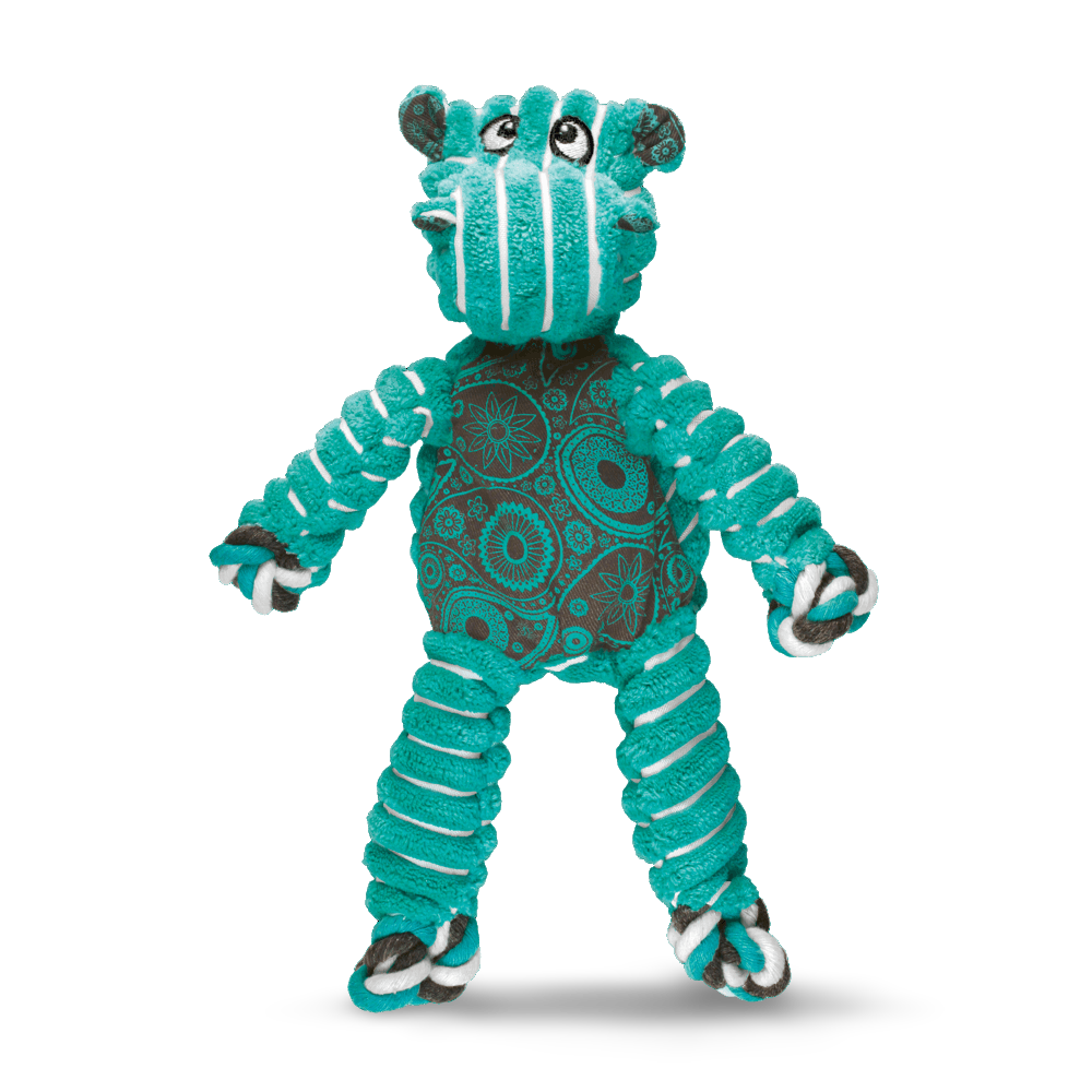 Floppy Knots Green Hippo Rope Dog Toy