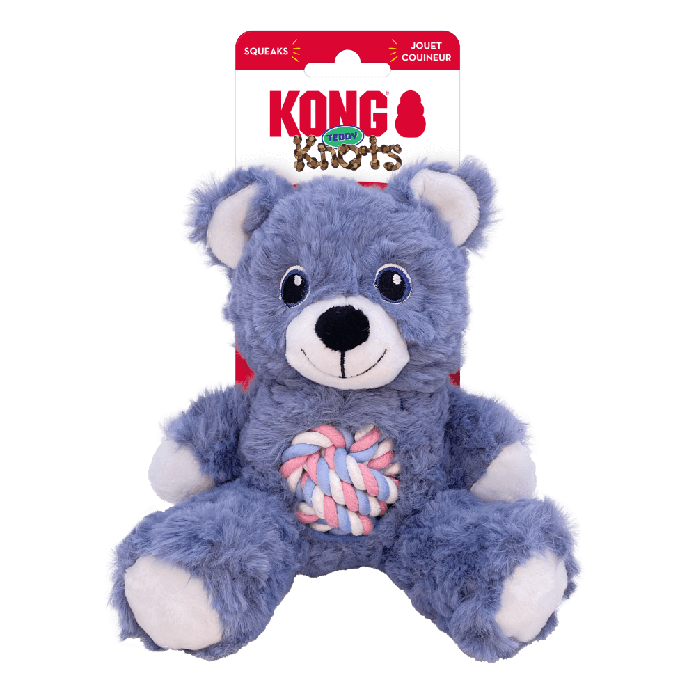 Kong Knots Teddy Assorted Colours Plush Dog Toy