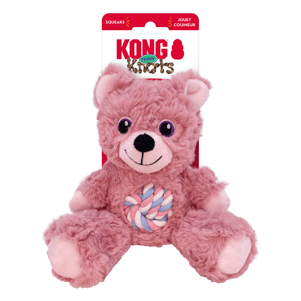 Kong Knots Teddy Assorted Colours Plush Dog Toy