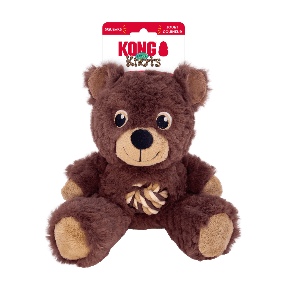 Kong Knots Teddy Assorted Colours Plush Dog Toy