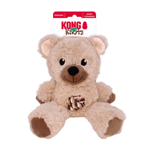 Kong Knots Teddy Assorted Colours Plush Dog Toy