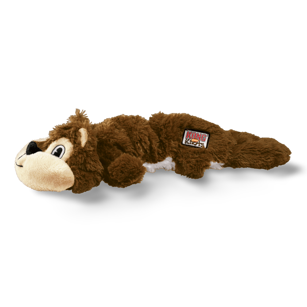 Scrunch Knots Squirrel Dog Toy Brown