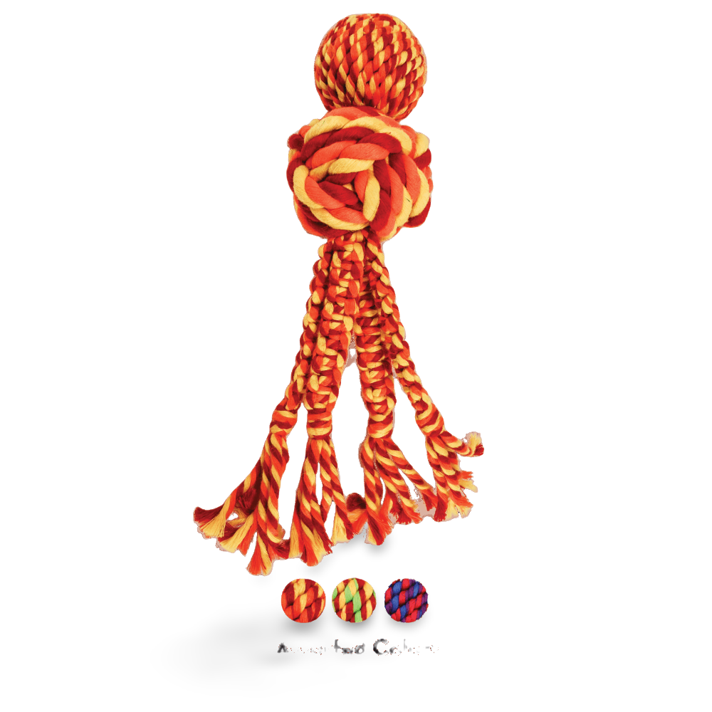 Wubba Weaves With Rope Dog Toy