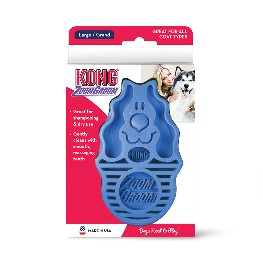 ZoomGroom Rubber Curry Brush for Dogs