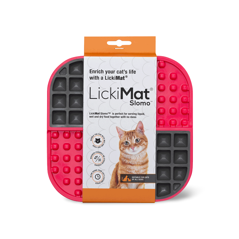 Slomo Cat Feeding Mat Pink