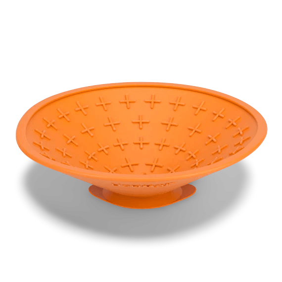 Splash Orange Suction Feeding Mat for Dogs