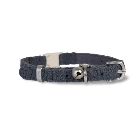 Boucle Charcoal Cat Collar