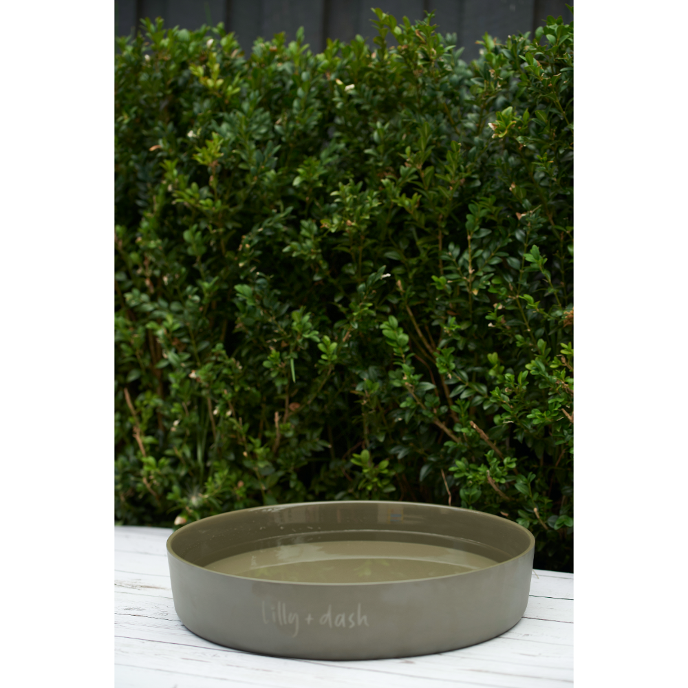 Dog Outdoor Water Bowl Charcoal