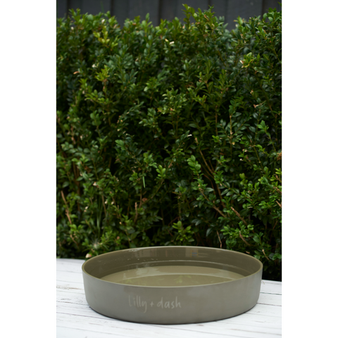 Dog Outdoor Water Bowl Charcoal