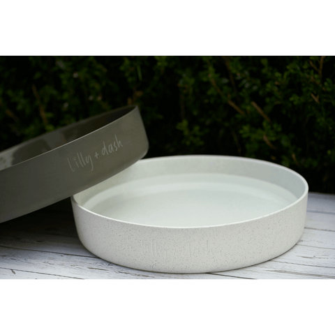 Dog Outdoor Water Bowl Charcoal