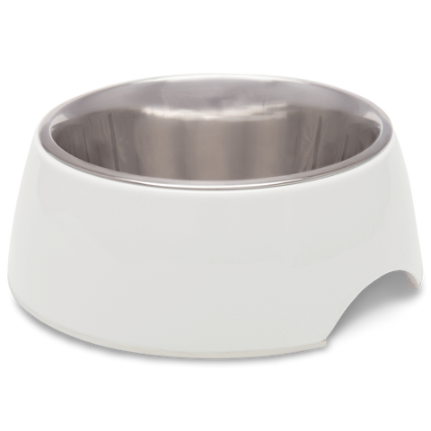 Retro Pet Bowl Ice White