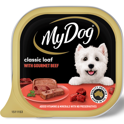 Loaf Classic Wet Dog Food Gourmet Beef Trays