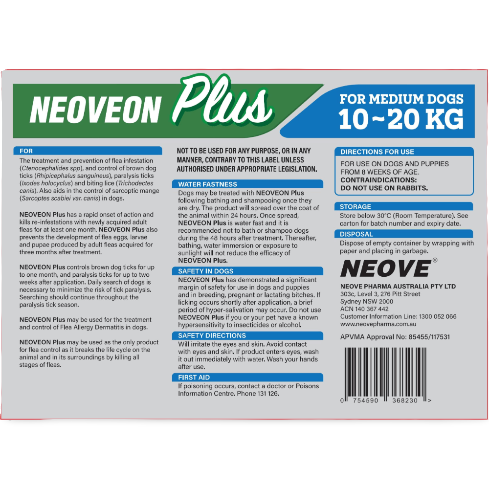 Flea & Tick Spot-On For Medium Dogs
