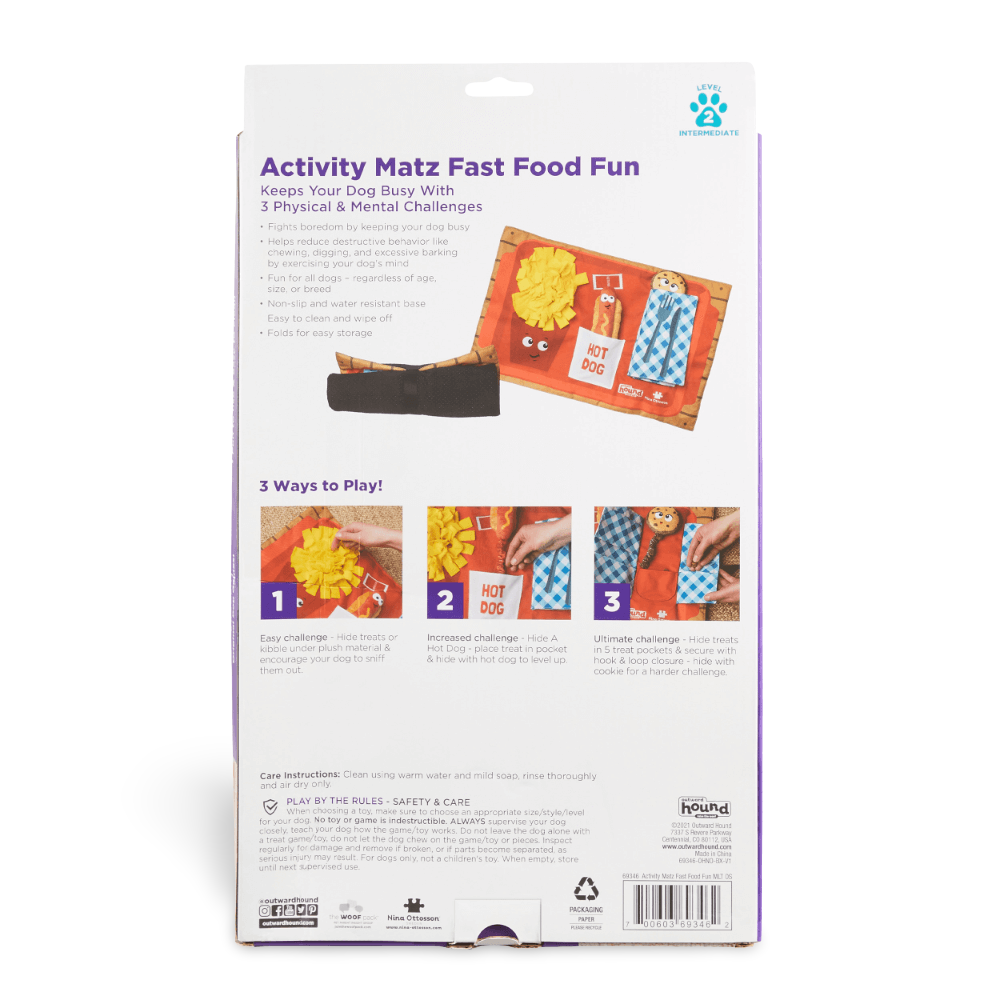 Activity Mat Fast Food Snuffle Mat Dog Toy