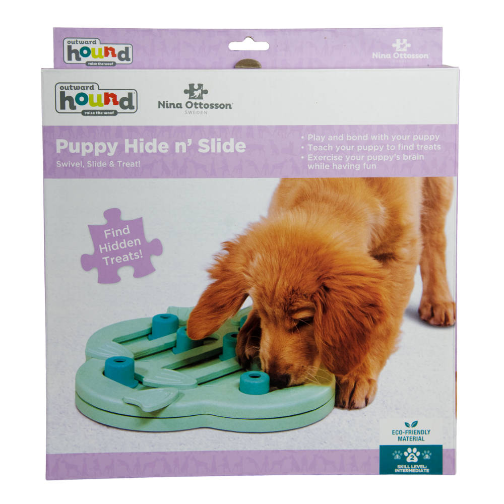 Puppy Hide Slide Dog Treat Puzzle Toy