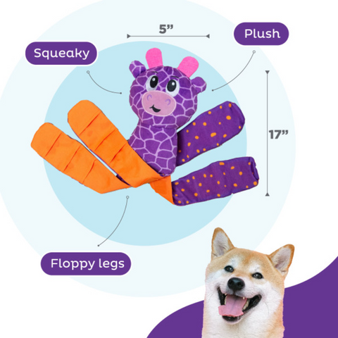Nina Ottosson Silly Legz Giraffe Puzzle Plush Dog Toy