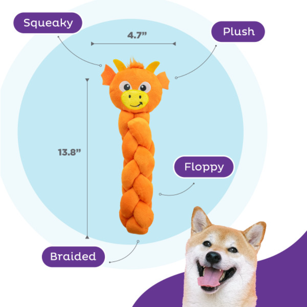 Nina Ottosson Silly Twistiez Dragon Puzzle Plush Dog Toy