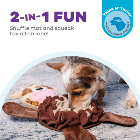 Nina Ottosson Snuffle Palz Cow Snuffle Mat Dog Toy