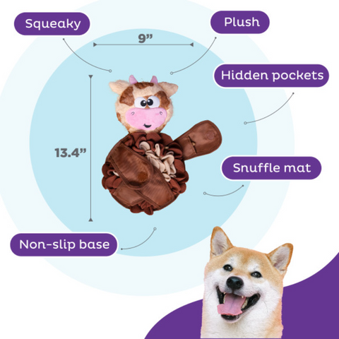 Nina Ottosson Snuffle Palz Cow Snuffle Mat Dog Toy