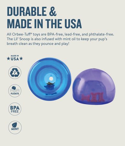 Planet Dog Orbee-Tuff Lil Snoop Interactive Treat Dispensing Dog Toy