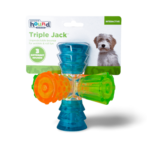 Triple Jack Interactive Multi Squeak Dog Toy