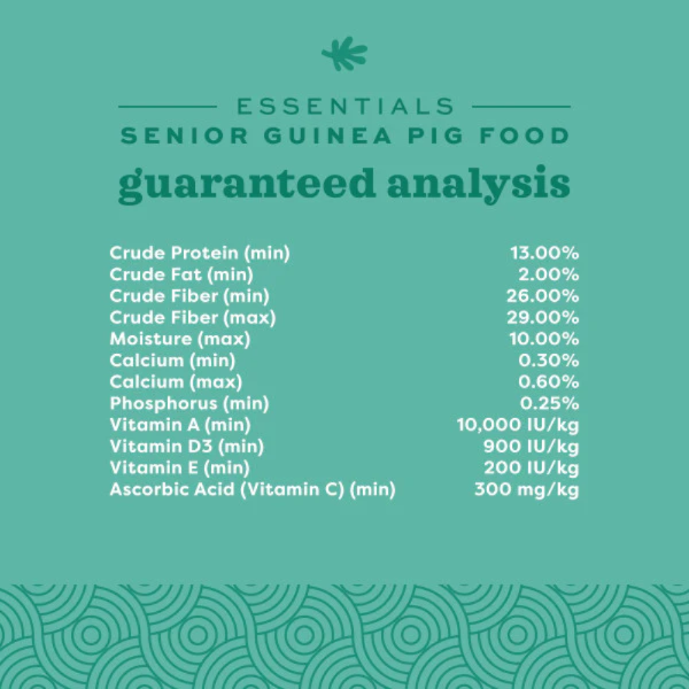 Essentials Senior Guinea Pig Food With Aging Digestive Support