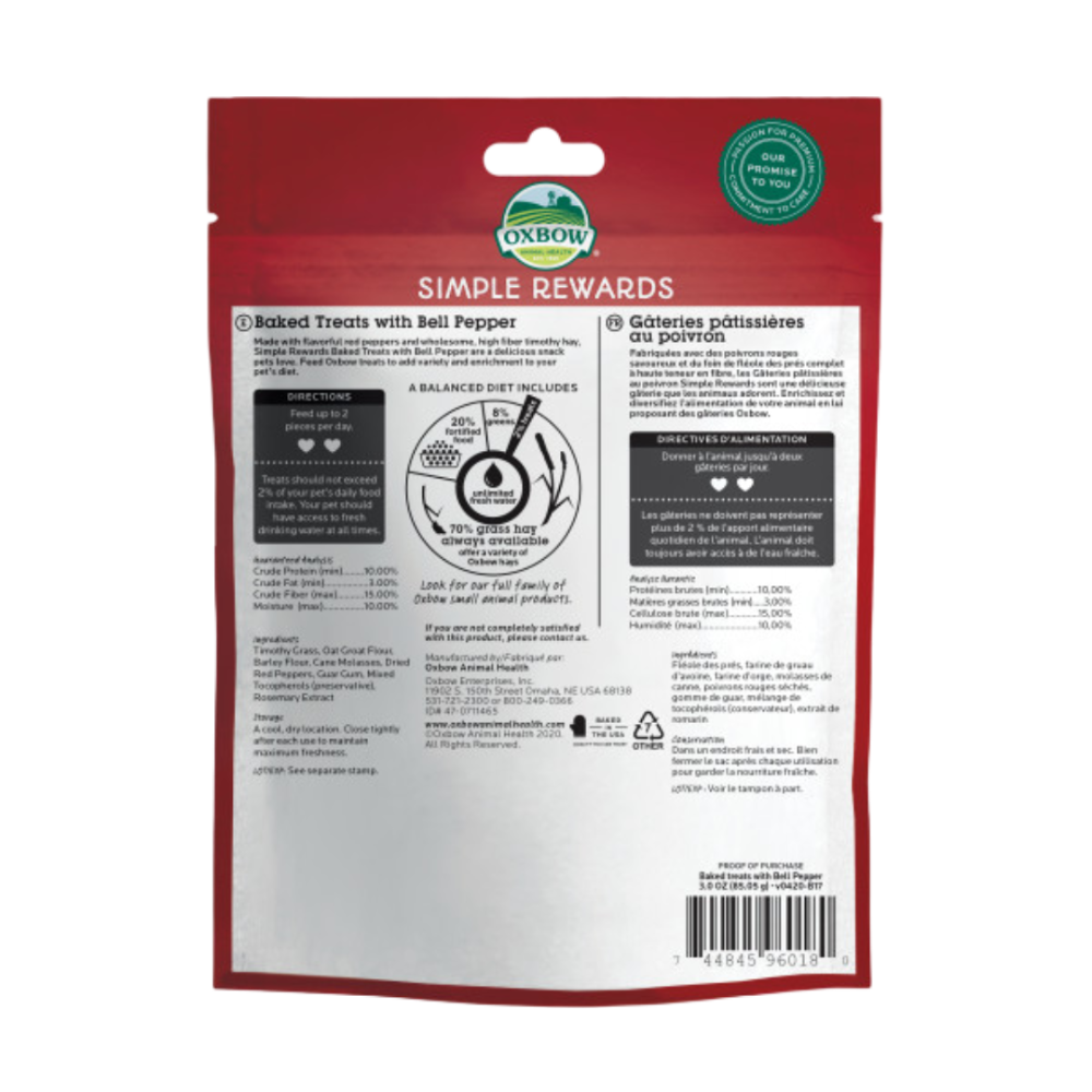 Simple Rewards Bell Pepper Treats For Small Animals