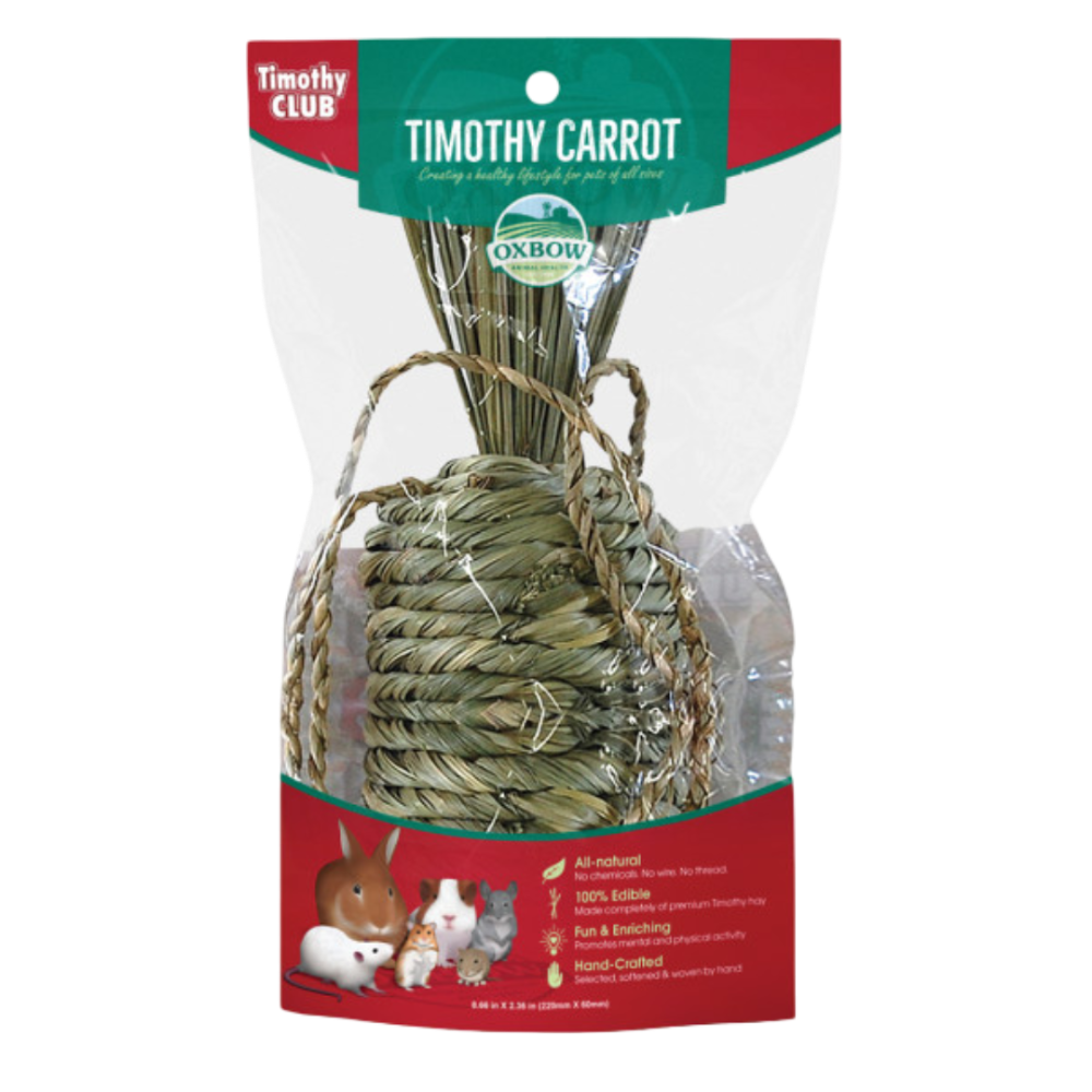 Timothy Hay Carrot Shaped Hanging Natural Chew For Small Animals