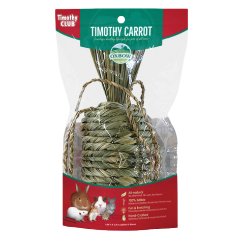 Timothy Hay Carrot Shaped Hanging Natural Chew For Small Animals
