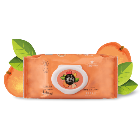 Quick Fix Peach Cleaning Wipes For Dogs