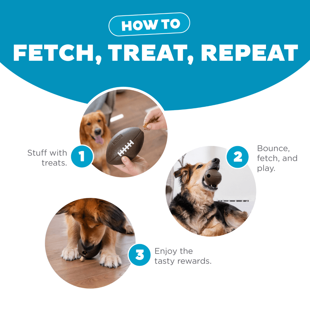 Football Dog Treat Dispensing Toy
