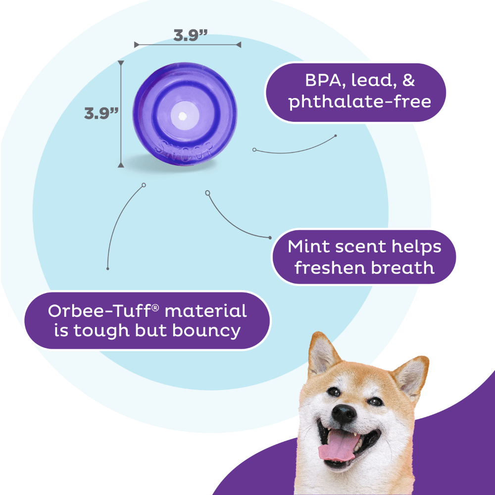 Orbee Lil Snoop Interactive Feeding Dog Toy Purple