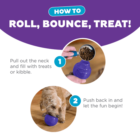 Orbee Lil Snoop Interactive Feeding Dog Toy Purple