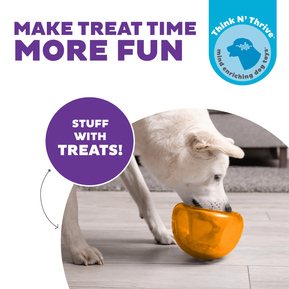 Orbee Tuff Snoop Interactive Dog Toy Orange