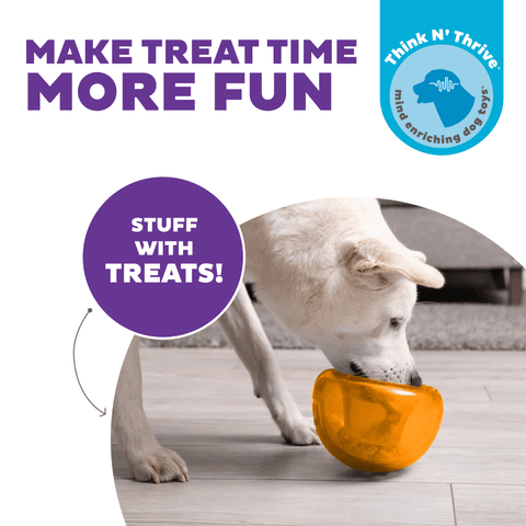 Orbee Tuff Snoop Interactive Dog Toy Orange