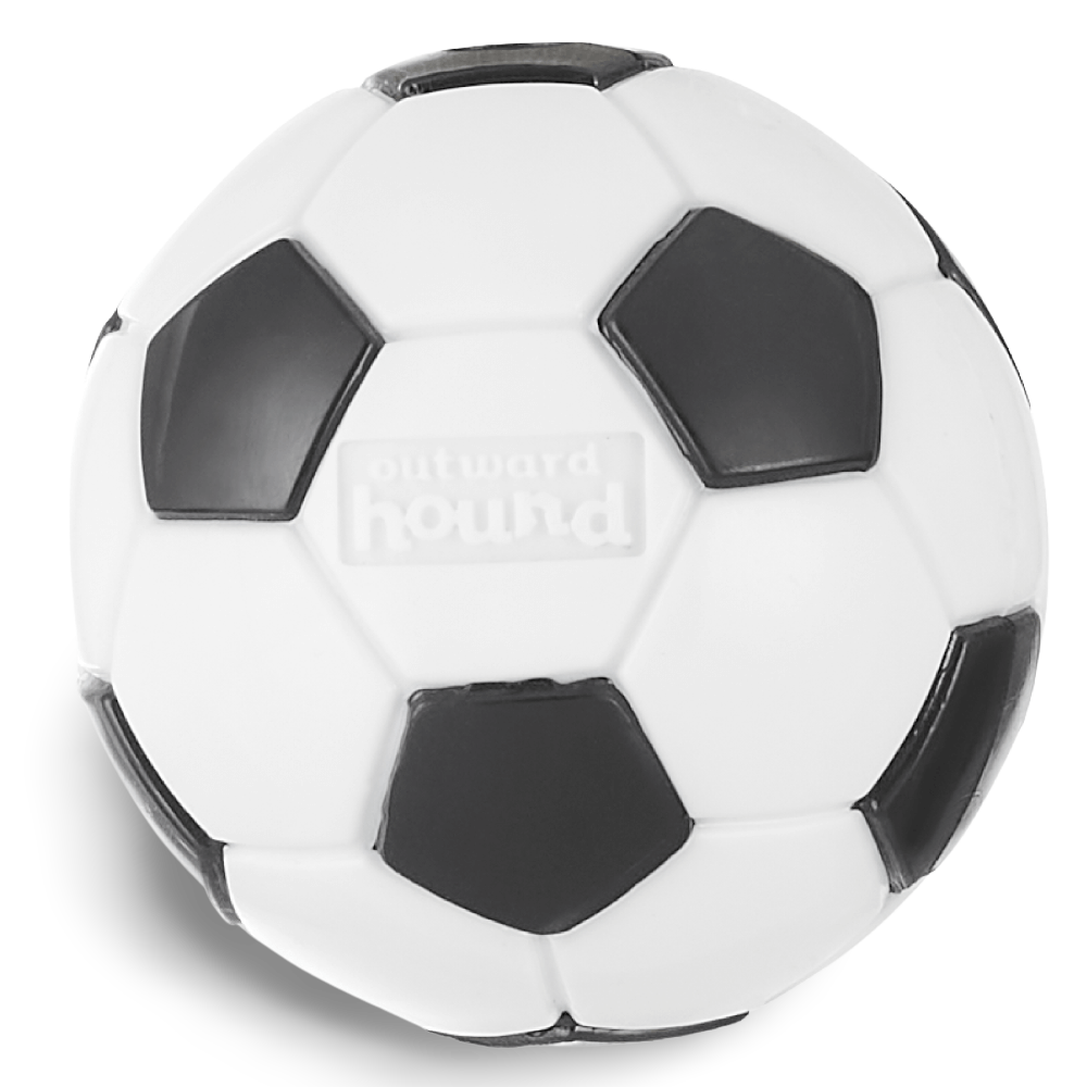 Soccer Ball Dog Treat Dispensing Toy White