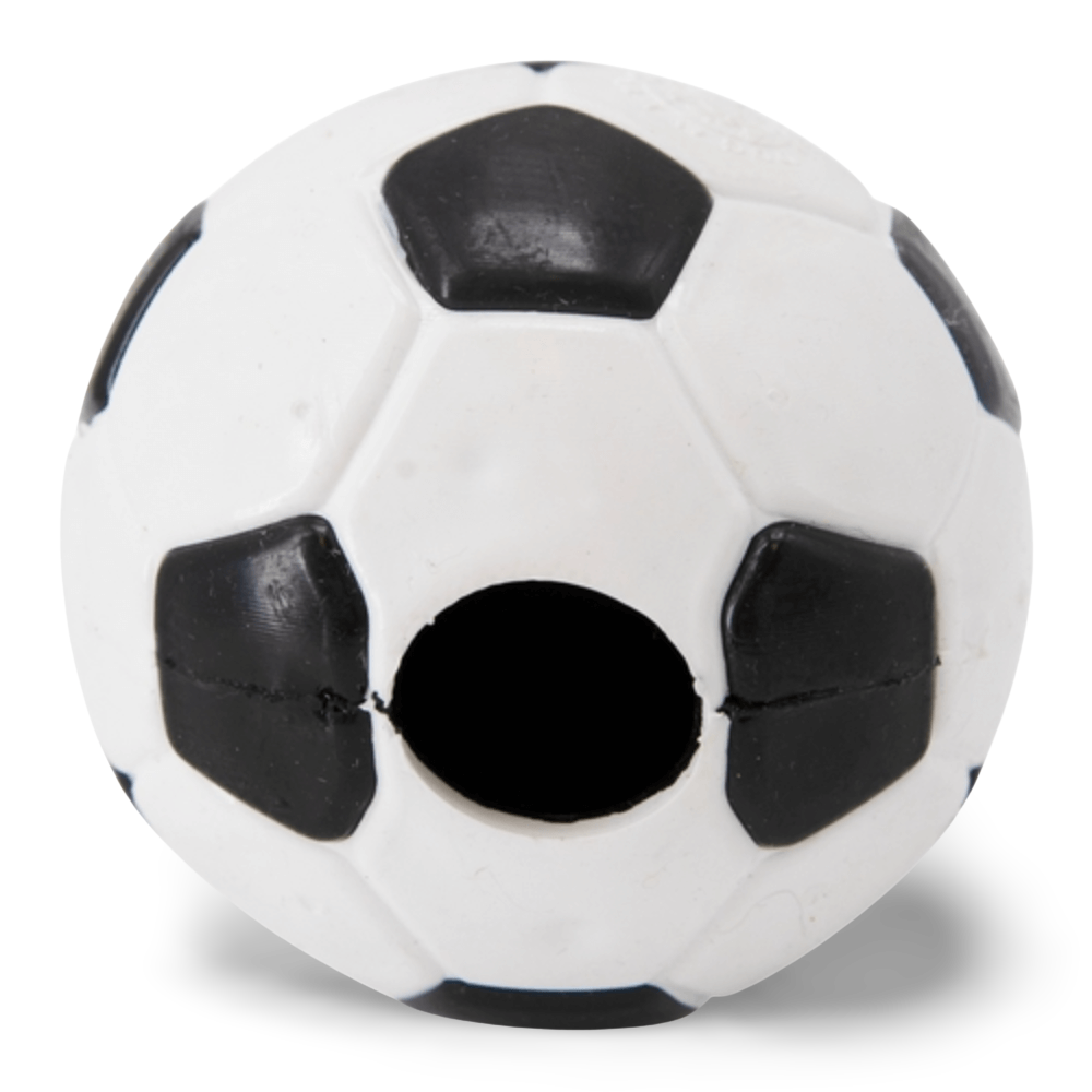 Soccer Ball Dog Treat Dispensing Toy White