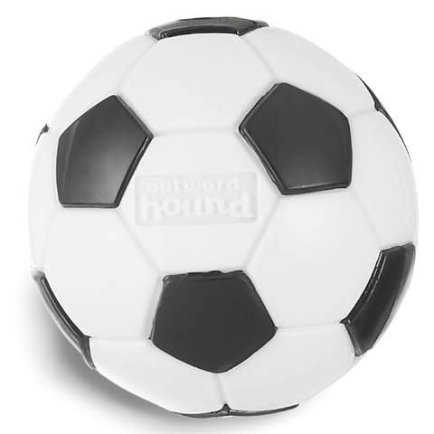Soccer Ball Dog Treat Dispensing Toy White