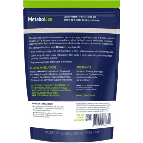 MetaboLize Sugar Processing Supplement For Horses