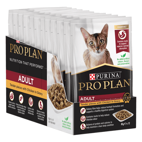 Adult Chicken Gravy Wet Cat Food Pouches