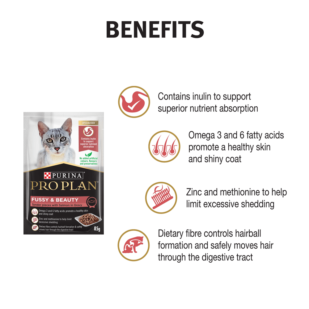 Adult Fussy And Beauty Wet Cat Food Pouches