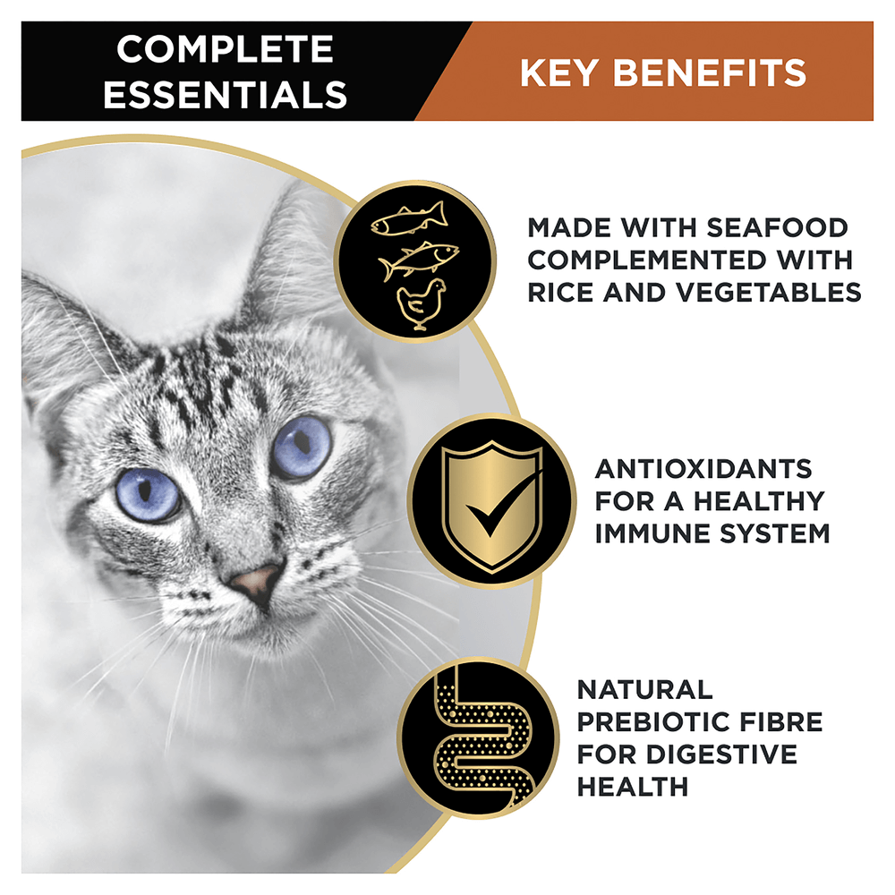 Complete Essentials Seafood Favourites In Sauce Variety Pack Wet Cat Food