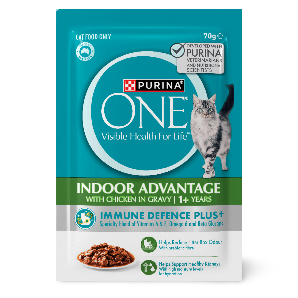Adult Indoor Chicken In Gravy Wet Cat Food Pouches