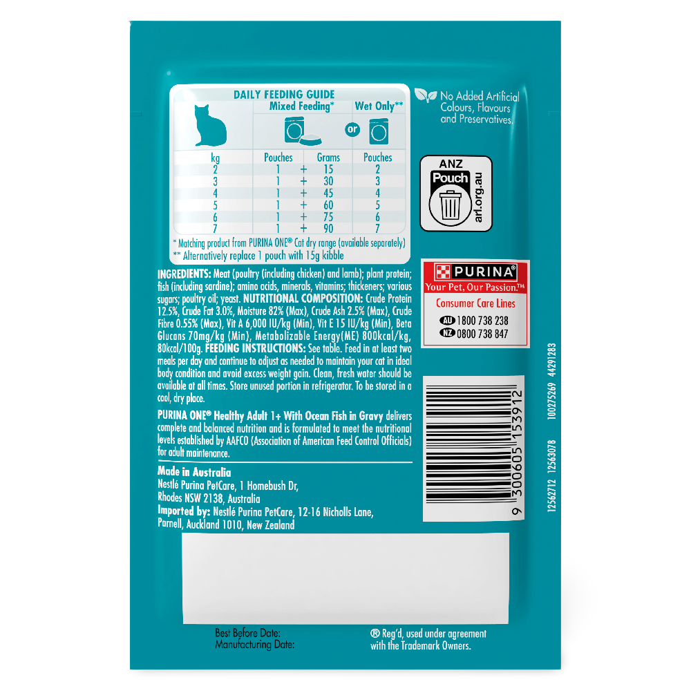 Adult Oceanfish In Gravy Wet Cat Food Pouches